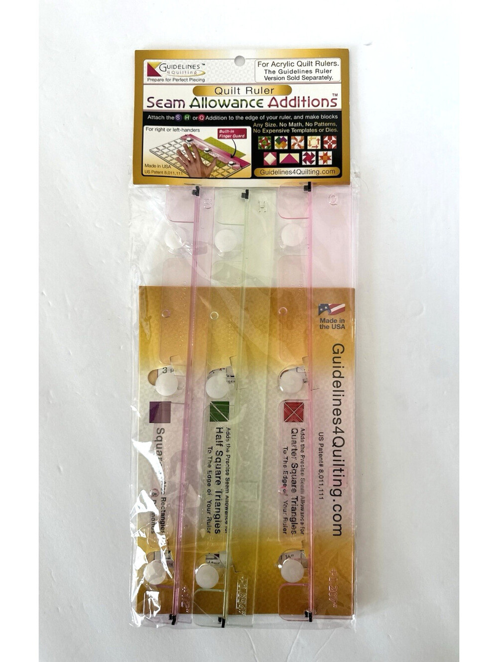 Seam Allowance Additions (Add-Ons) for Acrylic Quilt Rulers of Any Brand
